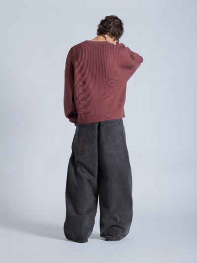 DRMERS RIBBED KNIT - MAROON