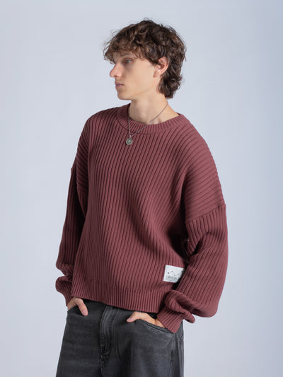 DRMERS RIBBED KNIT - MAROON