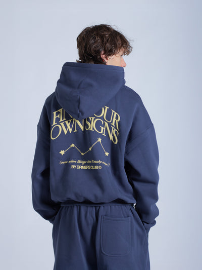 FIND YOUR OWN SIGNS HOODIE - COSMIC NAVY