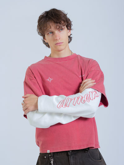 POLARIS LAYERED TEE - RED