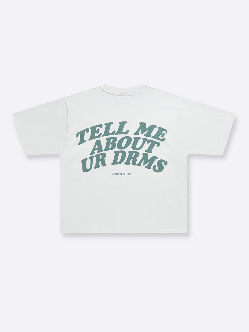 TELL ME ABOUT UR DRMS BOXY TEE - GREEN