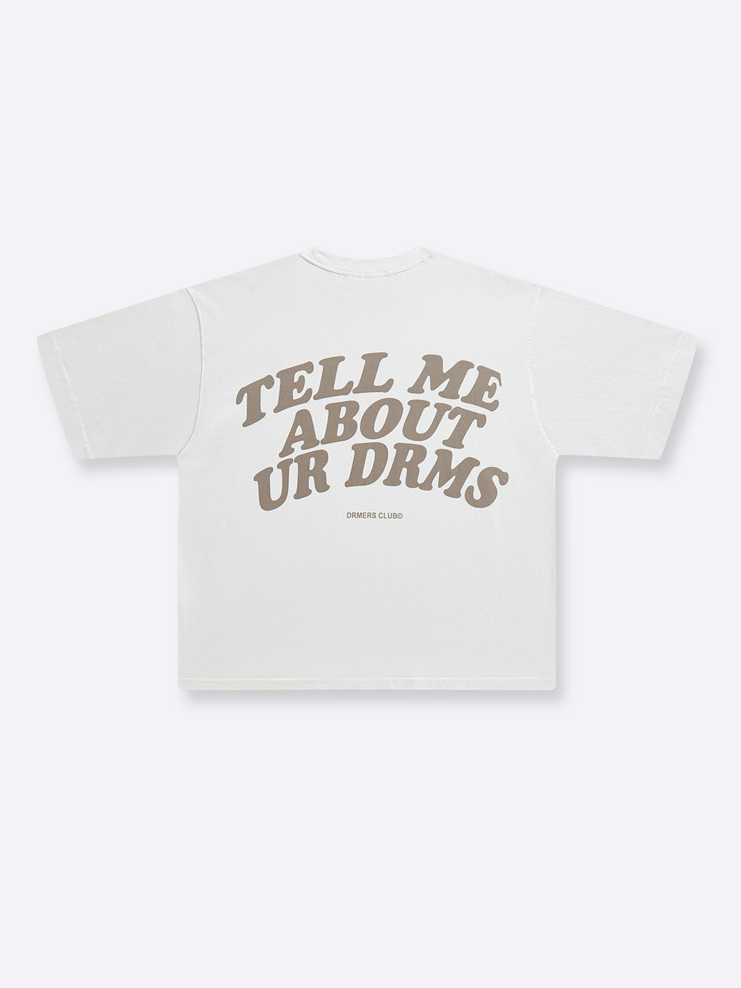 TELL ME ABOUT UR DRMS BOXY TEE - SAND