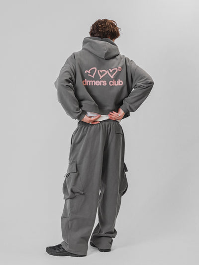 BAGGY CARGO SWEATPANTS - CHARCOAL