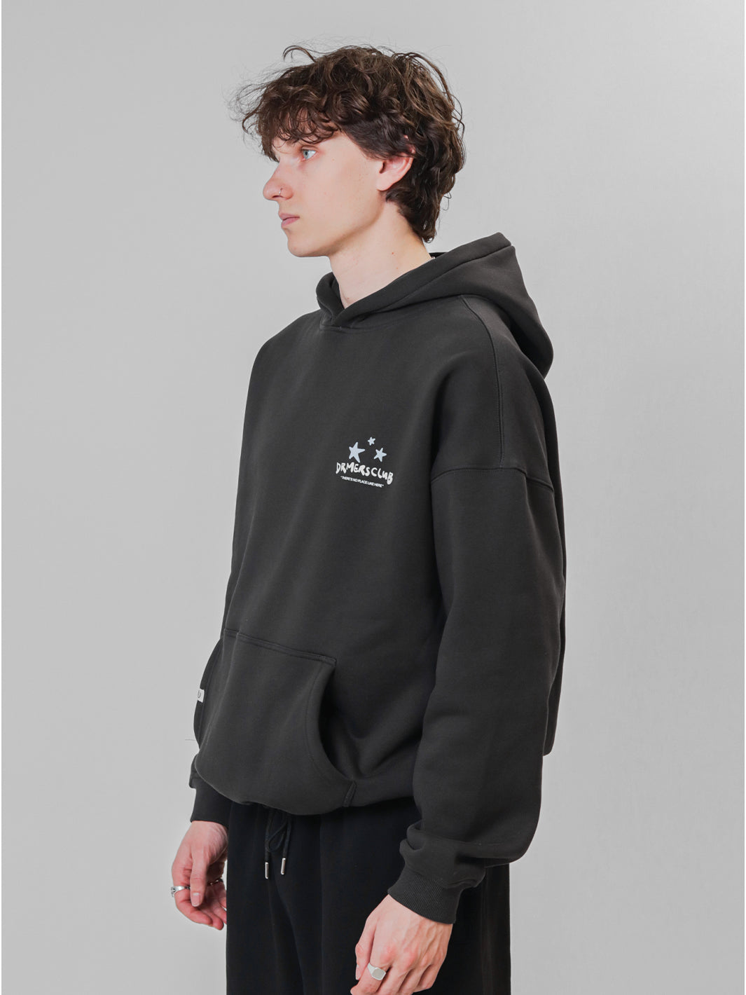 NO PLACE LIKE HERE HOODIE - FADED BLACK