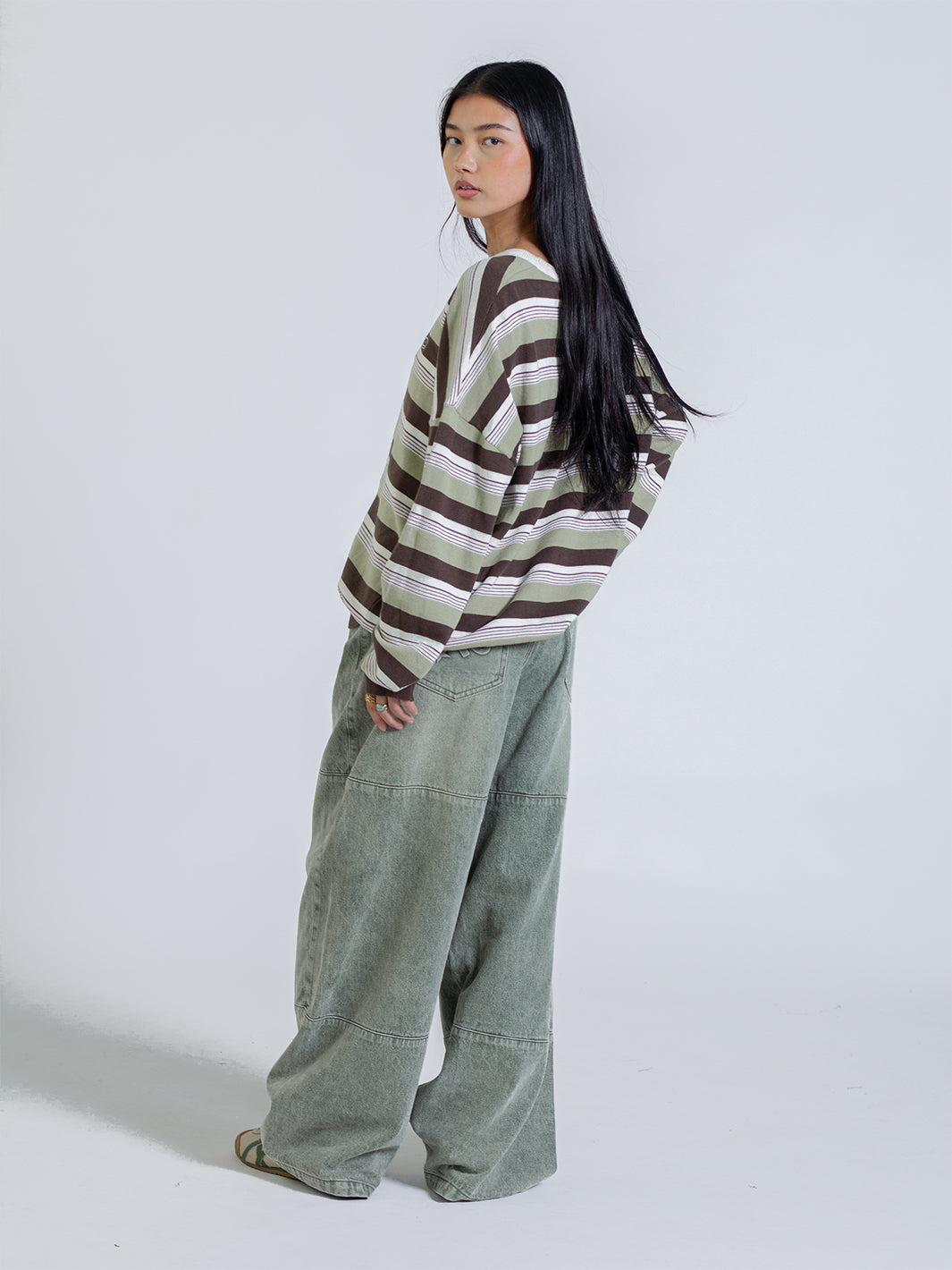 STRIPED LONG SLEEVE - GREEN