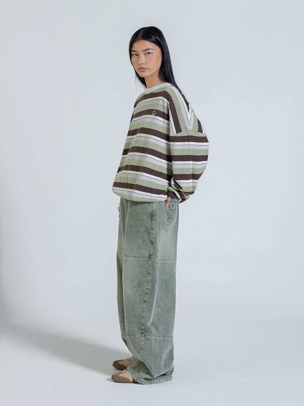 STRIPED LONG SLEEVE - GREEN