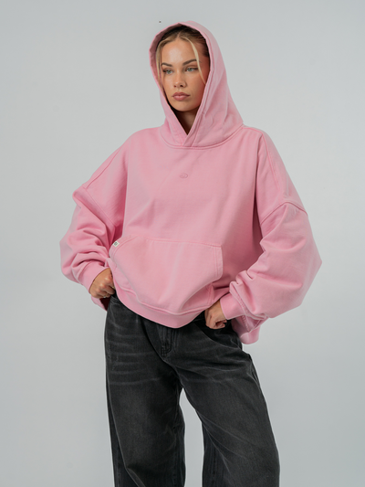 VINTAGE BOXY HOODIE - BUBBLE PINK