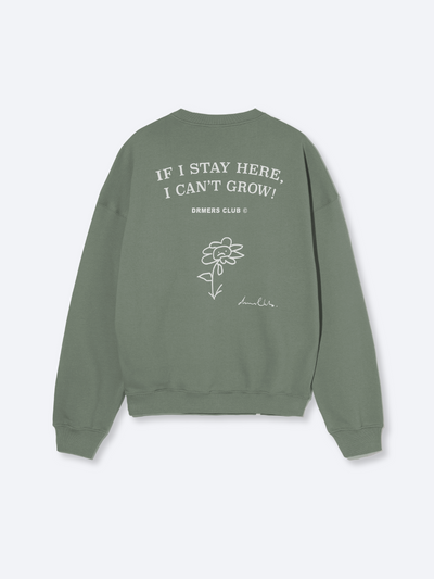 if i stay here crewneck - olive