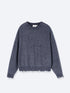 FALLING LETTERS KNIT - WASHED GREY