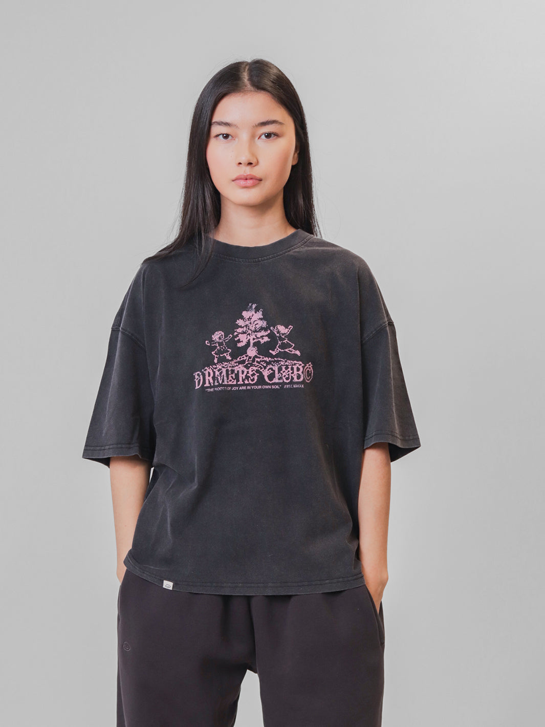 ROOTS OF JOY TEE - WASHED BLACK