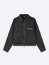 CREATIVE DEPT DENIM WORK JACKET - BLACK (FRONT PRINT)