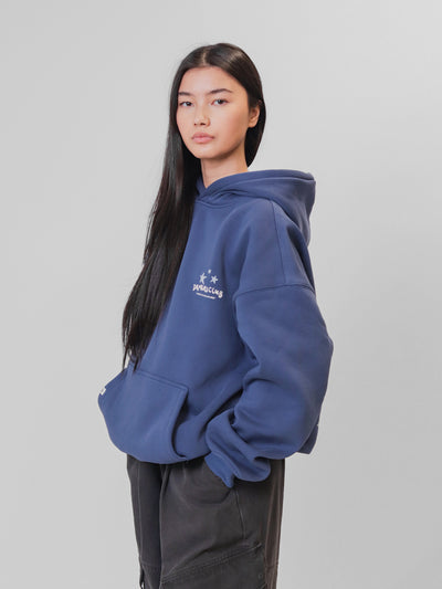 NO PLACE LIKE HERE HOODIE - NAVY BLUE