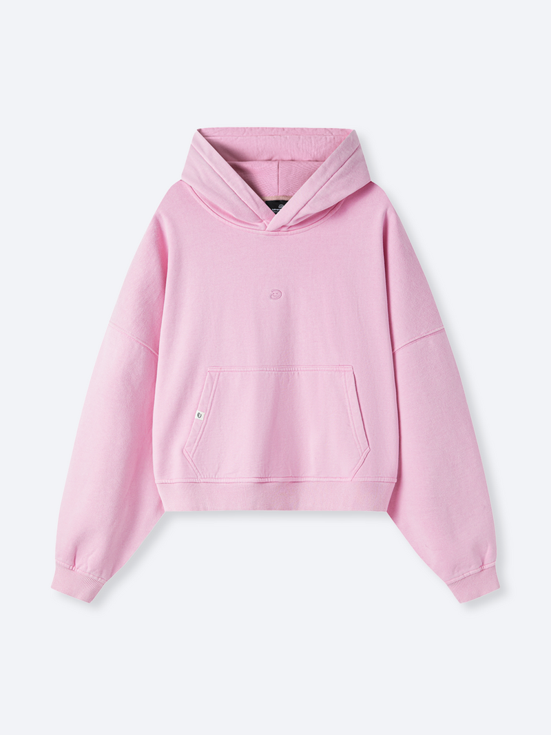 VINTAGE BOXY HOODIE - BUBBLE PINK