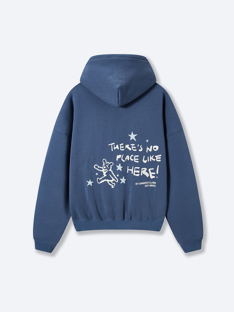 NO PLACE LIKE HERE HOODIE - NAVY BLUE