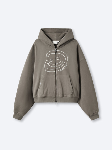SMILEY BOXY DOUBLE ZIP - LATTE – DRMERS CLUB