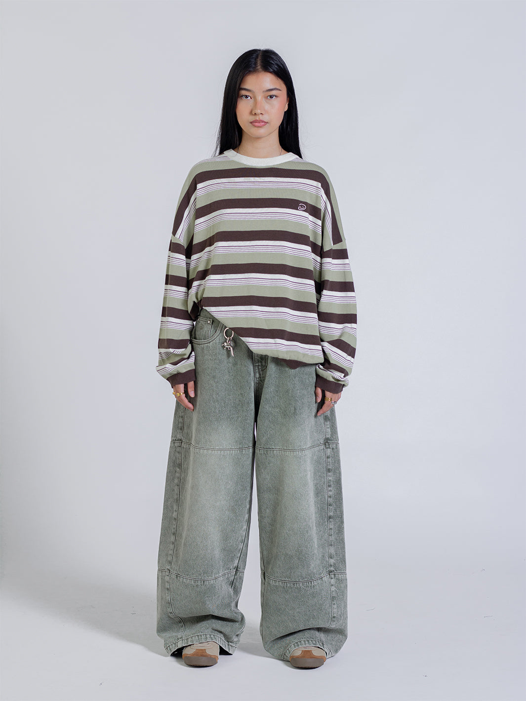 STRIPED LONG SLEEVE - GREEN