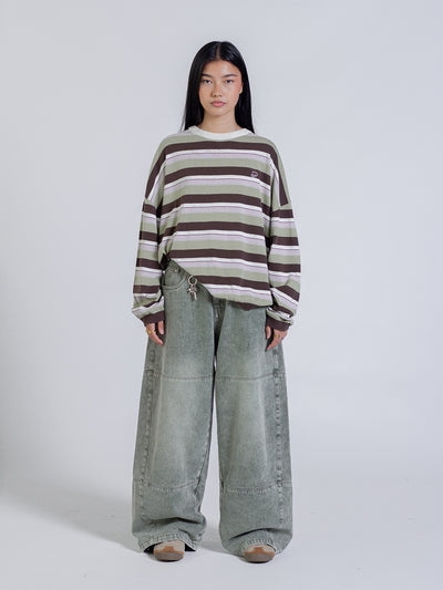 STRIPED LONG SLEEVE - GREEN