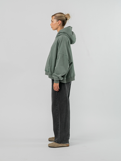 VINTAGE BOXY HOODIE - FADED PINE