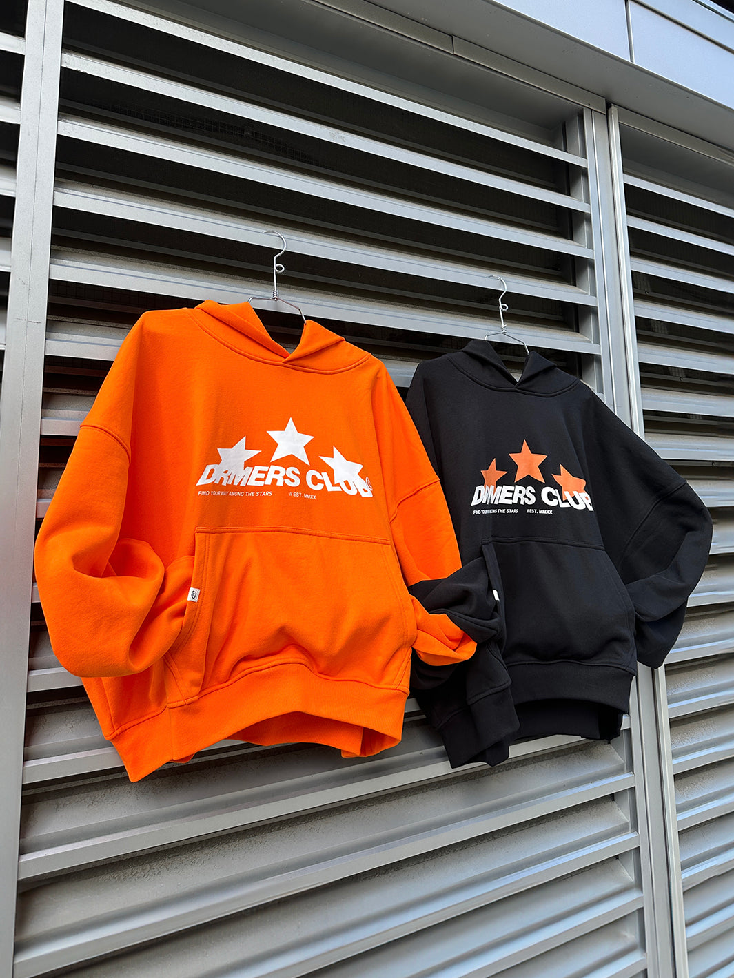 TRIPLE STAR BOXY HOODIE - ORANGE