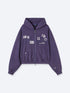 FALLING LETTERS ZIP UP - PURPLE DUSK