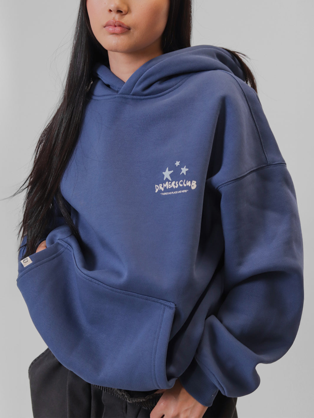 NO PLACE LIKE HERE HOODIE - NAVY BLUE