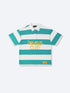 STRIPED POLO TEE - TURQOUISE