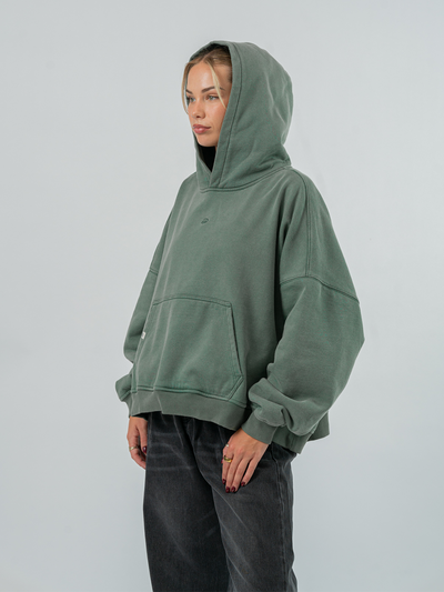 VINTAGE BOXY HOODIE - FADED PINE