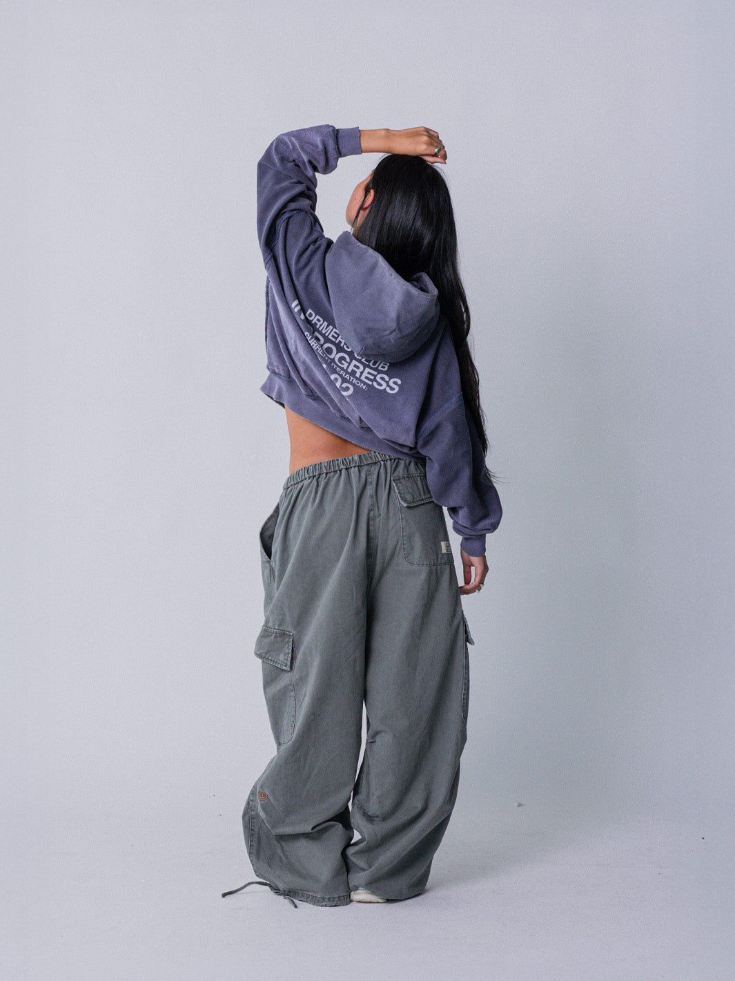 IN PROGRESS REVERSIBLE HOODIE - BLUE LAVENDER