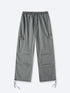 SMILEY LOGO PARACHUTE PANTS - SAGE