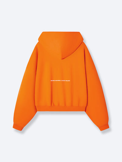 TRIPLE STAR BOXY HOODIE - ORANGE