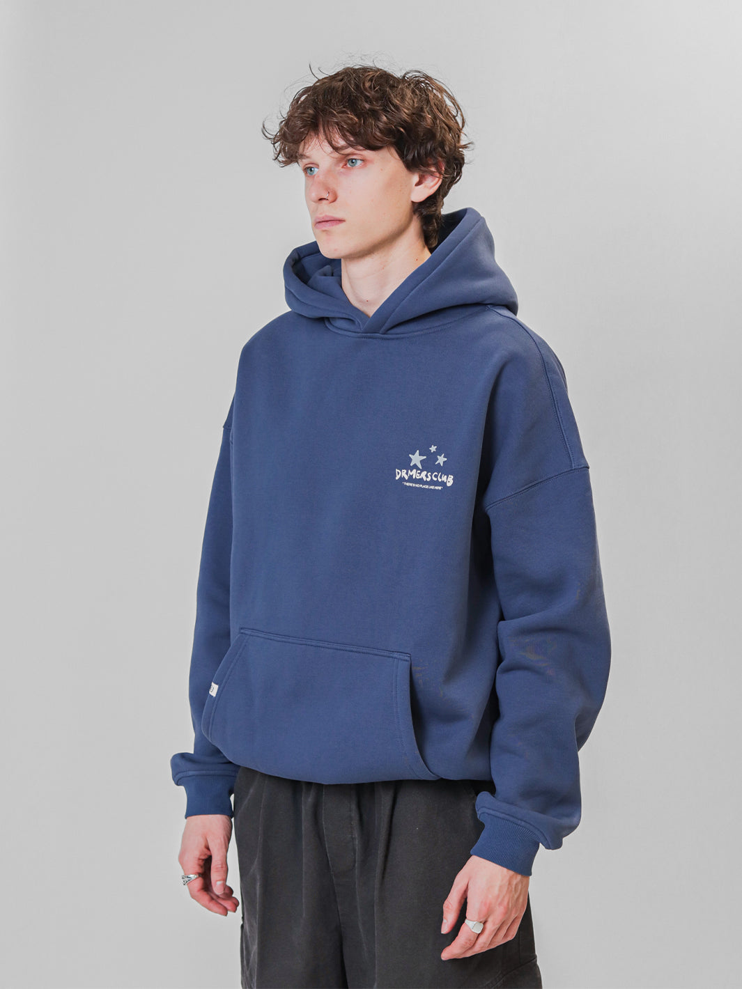 NO PLACE LIKE HERE HOODIE - NAVY BLUE