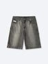 SMILEY STITCH JORTS - MUD BROWN