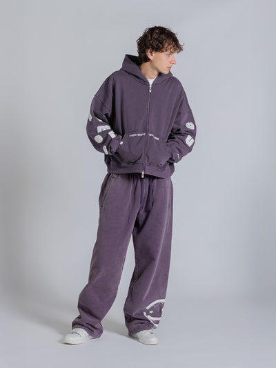 FLOATING LETTERS ZIP UP - MIDNIGHT LAVENDER