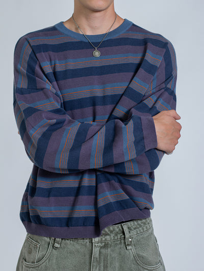 STRIPED LONG SLEEVE - NAVY