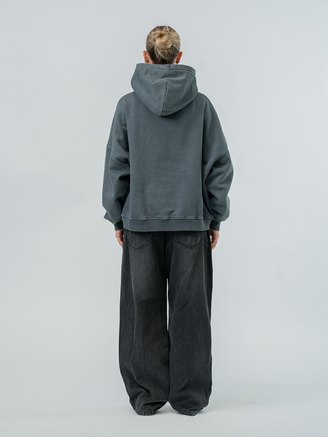 VINTAGE BOXY HOODIE - ASH SLATE