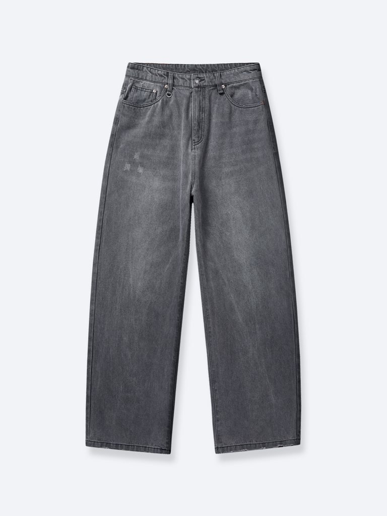 LOOSE FIT JEANS - WASHED GREY – DRMERS CLUB