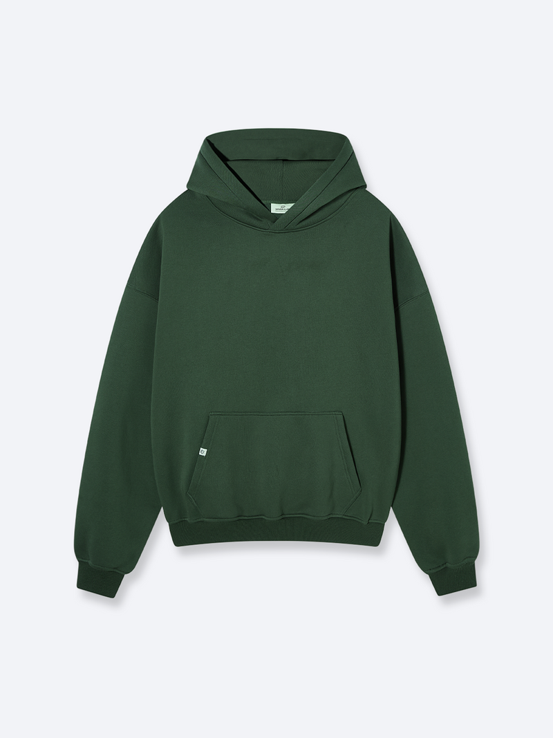 SIGNATURE BASIC HOODIE - MOSS GREEN