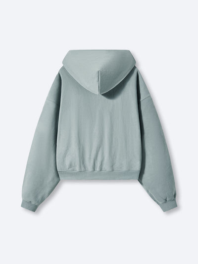 SMILEY BOXY DOUBLE ZIP - FADED SEAFOAM