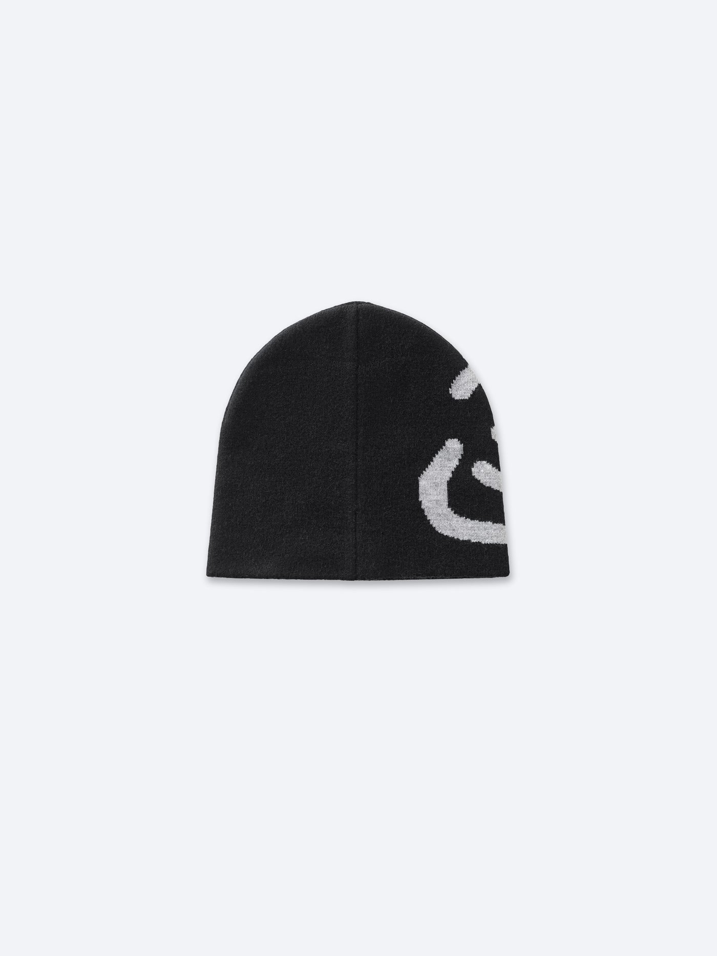 REVERSIBLE SMILEY LOGO BEANIE - BLACK/GREY