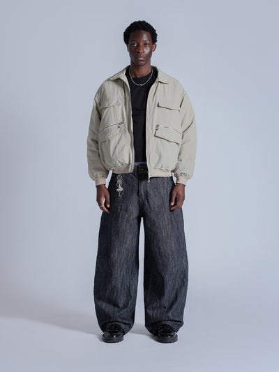 PADDED BOMBER JACKET - KHAKI