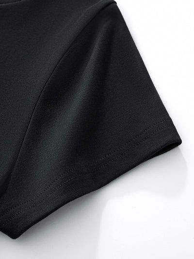 CROPPED-ISH BABY TEE - BLACK