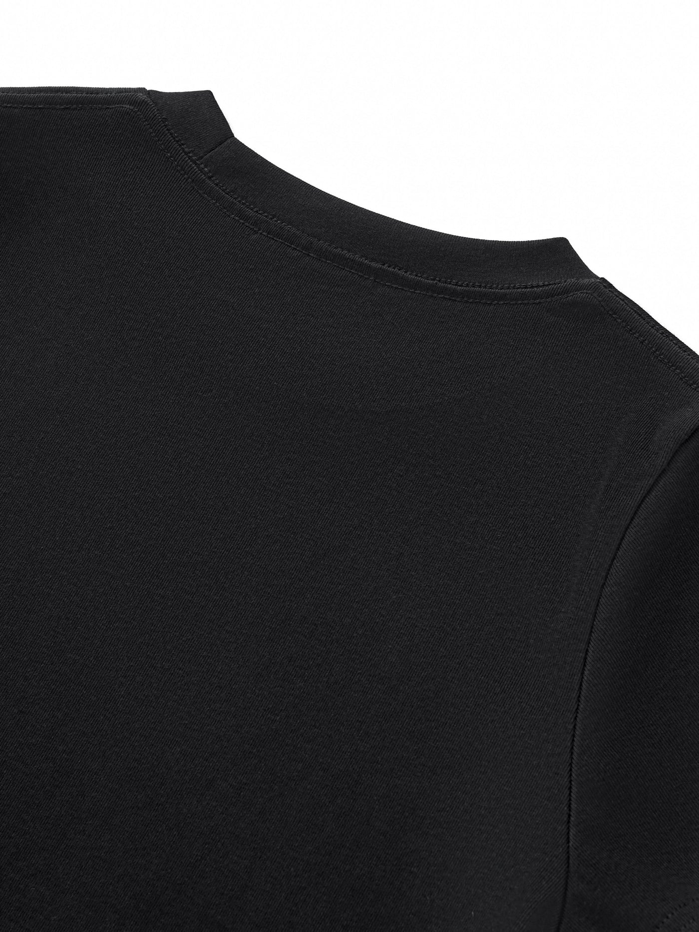 CROPPED-ISH BABY TEE - BLACK