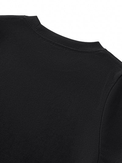 CROPPED-ISH BABY TEE - BLACK