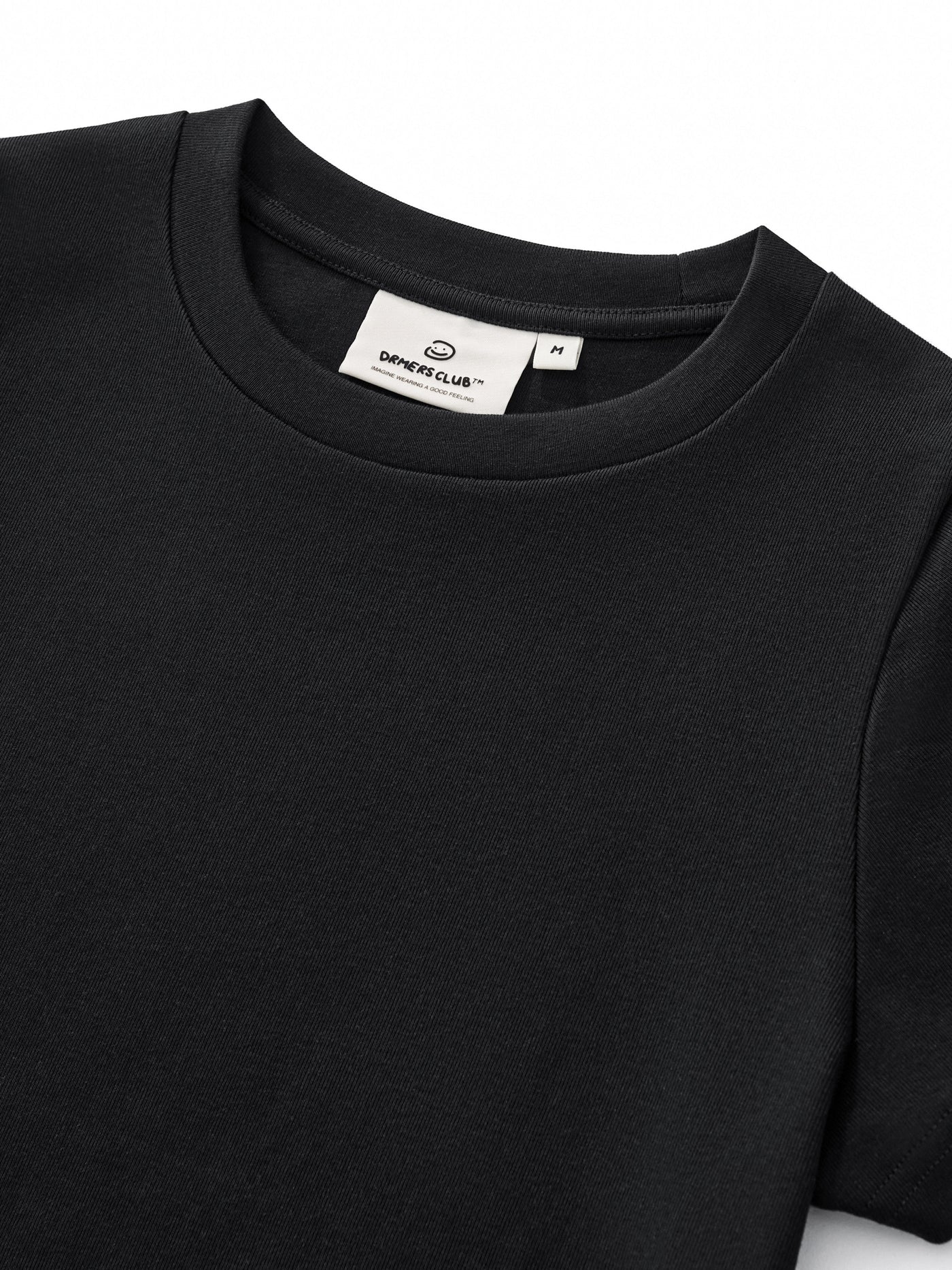 CROPPED-ISH BABY TEE - BLACK