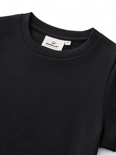 CROPPED-ISH BABY TEE - BLACK