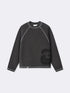 SMILEY WAFFLE LONG SLEEVE TEE - MIDNIGHT CHARCOAL
