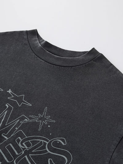 LINEWORK LONG SLEEVE TEE - BLACK