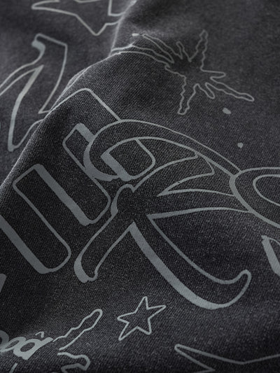 LINEWORK LONG SLEEVE TEE - BLACK