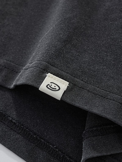 LINEWORK LONG SLEEVE TEE - BLACK