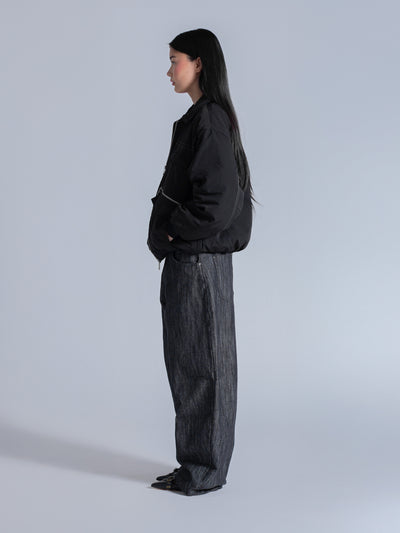 PADDED BOMBER JACKET - BLACK